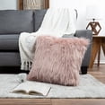 thumbnail image 4 of Somerset Home  2-Piece Himalayan Faux Fur Pillow for Adult - 22” Square Cover & Insert, Pink, 4 of 6