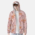 thumbnail image 4 of Daiia Beautiful Fox UPF 50+ Sun Protection Hoodie Jacket Lightweight Long Sleeve Sun Shirt for Women Men with Pocket Hiking Outdoor-Small, 4 of 9