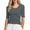 Dark Gray, variant on Women's 1/2 Sleeve Tops Half Length Sleeve Cotton Crewneck T Shirts Slim Fit Casual Elbow Summer Basic Tees