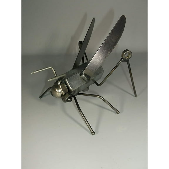 Grasshopper Metal Sculpture, Metal Garden Art