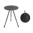 thumbnail image 3 of Folding Table Foldable Portable Height Adjustable Lightweight Round Indoor PP Camping Table for Picnic Travel Backpacking Barbecue Backyard Black, 3 of 9