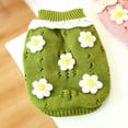 thumbnail image 5 of Dog Sweaters for Small Dogs Girl Daisy Style Plush Round Neck Flowers Sweater Autumn Winter Warm Puppy Girl Fleece Sweater for Small Medium Dogs, 5 of 8