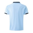 thumbnail image 3 of Caqnni Casual Men's Polo Shirts Short Sleeve Collared Shirts for a Classic Fit (BU2,L), 3 of 4