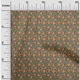 thumbnail image 2 of oneOone Velvet Green Fabric Floral Craft Projects Decor Fabric Printed By The Yard 58 Inch Wide, 2 of 5