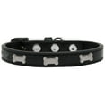thumbnail image 6 of Dog, Puppy  Pet Widget Fashion Collar, "Silver Bone", 6 of 8