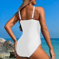 thumbnail image 7 of Puntoco Swimsuit for women 2025 Women's One Piece Swimsuit Crisscross Tummy Control Bathing Suit High Waisted Ruched Classic Retro Swimwear White 16-18(XL), 7 of 7