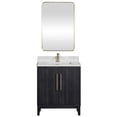 thumbnail image 2 of Gara 30" Single Bath Vanity in Fir Wood Black w/ White Grain Composite & Mirror, 2 of 16