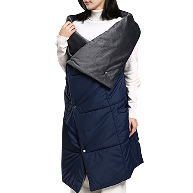Aocisk Smart USB Heated Wrap Blanket Soft Warm Quilt For Full Body Comfort In Winter Blue One Size