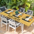 thumbnail image 2 of Easter Eggs Table Cloths for 8 Foot Rectangle Tables, Rabbit Spring Botanical Wildflowers Bunny Orange Patio Waterproof Elastic Fitted Tablecloths, Washable Rectangular Table Cover for Camping, 2 of 8