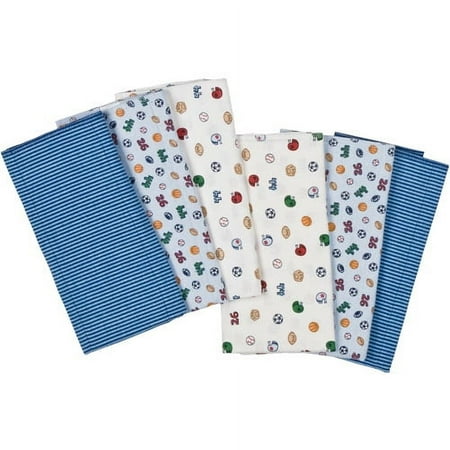 Gerber - Flannel Burp Cloth 6-pack, Blue