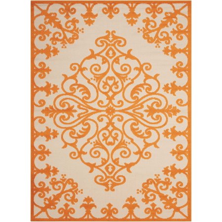 Nourison Aloha Orange Indoor/Outdoor Area Rug