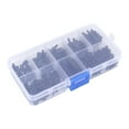 thumbnail image 5 of Repair Tool Accessory 180pcs Black Nylon M3 Hex Column Male Female Standoff Spacer Screw Nut Kit Box, 5 of 5