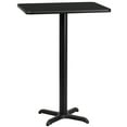 thumbnail image 3 of Flash Furniture 24" x 30" Rectangular Black Laminate Tabletop with 22" x 22" Bar Height Table Base, 3 of 6