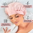 thumbnail image 2 of Gorro de Seda 100% Morera GOLDEN STAR BEAUTY Rosa Extra Grande, 2 of 7