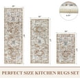 thumbnail image 2 of Kitchen Rug and Mat, Yamaziot Kitchen Runners Rugs Set of 3, Washable Non Slip Farmhouse Hallway Laundry Room Mat for Floor, Comfort Vinatge Boho Carpet, 2 of 7