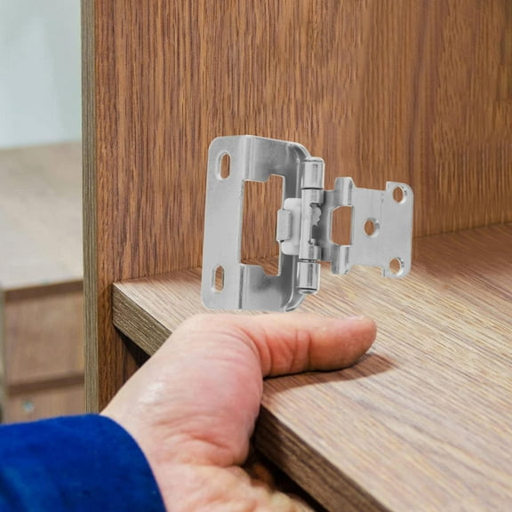 MLINS 2pcs 1/2 Inch Self-Closing Close Cabinet Hinges Semi Wrap Cabinet Hinge Heavy Duty Gate Hinge For Home Cabinet Doors Marine Rv Yacht