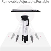 VANKYO Aluminum Tripod Projector Stand, Adjustable Laptop Stand, Multi-Function Stand, Computer Stand Adjustable Height 17'' to 46'' for Laptop with Plate and Carrying Bag (Silver)