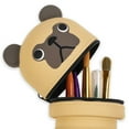 thumbnail image 6 of Little Yellow Bicycle: Retractable Pencil Case - Pug - Playful Brown Dog Character, Zipper Carry Pouch, Silicone, School Supplies & Utensil Storage, 6 of 8