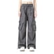 thumbnail image 1 of Amzcrzy Pantalones Cargo Holgados para Mujer, Cintura con Cordón, Pierna Ancha, Cómodos, Cintura Elástica, Sobredimensionados, Informales, Estilo Calle Hip Hop, con Bolsillos, Tallas M-2XL Gris, 1 of 5