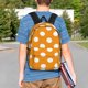 thumbnail image 4 of Easygdp Orange And White Polka Dot Mochila Ligera de 15 Pulgadas para Estudiantes, Mochila Cómoda para la Escuela y Viajes, Correas Ajustables, 4 of 6