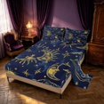 thumbnail image 2 of Homewish Cosmos Sun Moon Queen Sheets, Galaxy Star Cloud Queen Sheet Sets, 4 Pieces, 1 Flat Sheet, 1 Fitted Sheet and 2 Pillowcases, 2 of 6