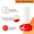 thumbnail image 4 of WLGJL Plastic Chick Feeder and Waterer Kit,0.3Gal Feeder and 0.4Gal Waterer with 3 Adjustable Heights for Baby Chicken Duck Brooder,2PCS, 4 of 7