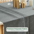 thumbnail image 6 of Inosoo Faux Linen Textured Fabric Tablecloth, 60"x 84" Rectangle Waterproof Wipeable & Washable Table Cover, Dark Gray, 6 of 12