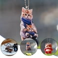 thumbnail image 4 of Handmade Animal Plush Car Pendant for Rearview Mirror Keychain and Bag Charm Gift, 4 of 8