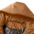 thumbnail image 4 of Fall Winter Insulatedd Jacket for Men Warm Down Jackets Thick Full Zip Casual Hooded Waterproof Coat Beige L, 4 of 8