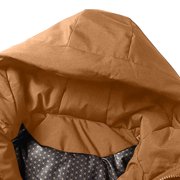 Fall Winter Insulatedd Jacket for Men Warm Down Jackets Thick Full Zip Casual Hooded Waterproof Coat Beige L