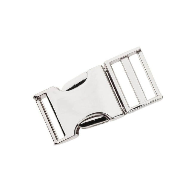 Metal Bag Webbing Belt Buckle Clip Side Release Buckle Webbing Clasp Inner diameter 19mm Silver
