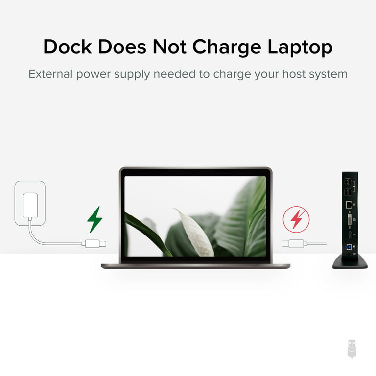 Plugable USB 3.0 Universal Laptop Docking Dual Monitor for Windows and Mac, USB 3.0 or USB-C, (Dual Video: and HDMI/DVI/VGA, Gigabit Ethernet, Audio, 6 USB Ports) - Walmart.com
