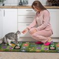 thumbnail image 3 of Pioneer Flower Floral Print Pattern Kitchen Rugs Sets Of 2,Anti Fatigue Kitchen Mat Rugs Non Slip Washable,Decorative Kitchen Floor Mats for Kitchen,Sink,Laundry,17"X30"+17"X47", 3 of 7