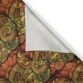 thumbnail image 4 of Ambesonne Paisley Valance Pack of 2, Art Deco Oriental Flowers, 54"X18", Reseda Green Orange, 4 of 5