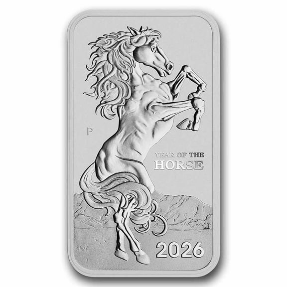 2026 AUS 1 oz Silver Rectangular Lunar Year of the Horse Coin