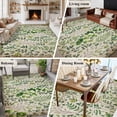 thumbnail image 5 of Area Rug for Living Room, Green Leaves Non-Slip Indoor Large Carpet for Bedroom/Dining Room, Elegant Pastoral Summer Botanical Vintage Washable Low-Profile Rectangle Floor Runner Rugs - 6 x 9 Ft, 5 of 7