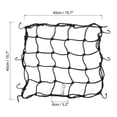 thumbnail image 2 of Uxcell Bungee Cargo Net 3 Pack Elastic Motorcycle Luggage Straps 15.7" x 15.7" Black, 2 of 6
