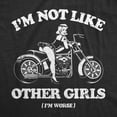 thumbnail image 2 of Womens Im Not Like Other Girls Im Worse T Shirt Funny Naughty Biker Girl Tee for Ladies Womens Graphic Tees, 2 of 7