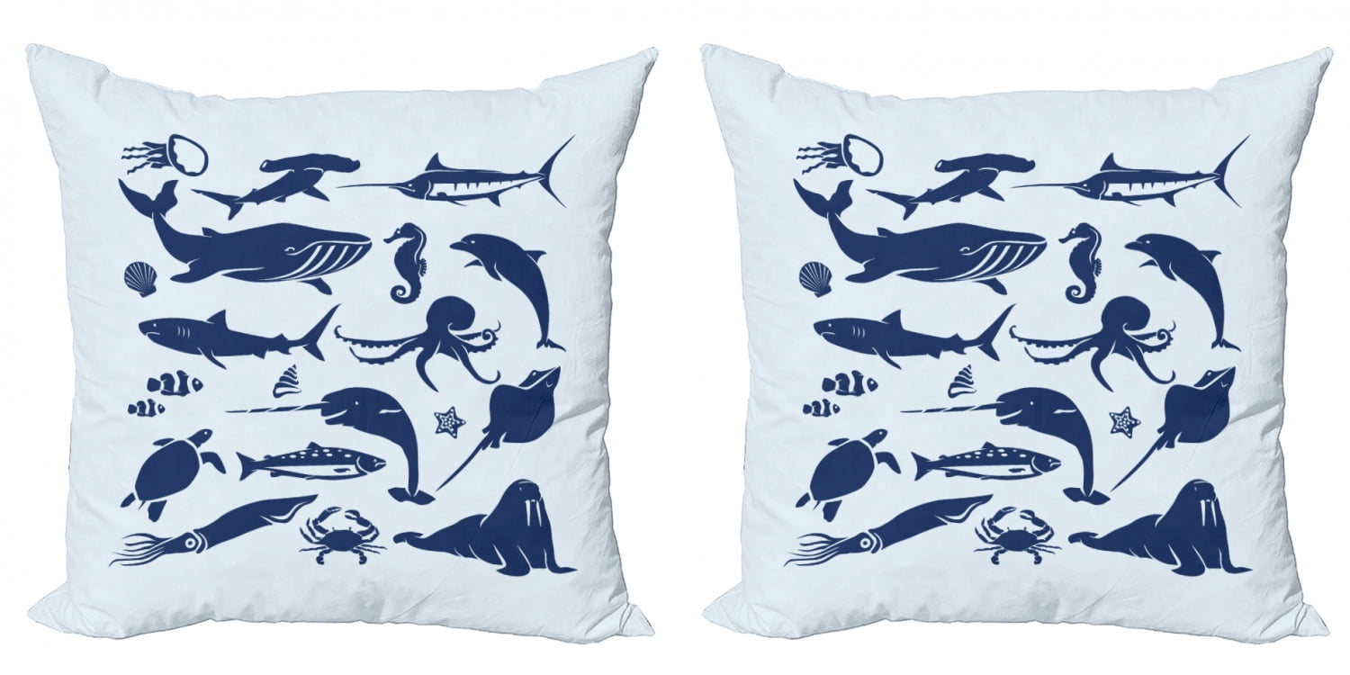 4pcs cushion covers fish seahorse jellyfish octopus turtle decor pillows cheap 