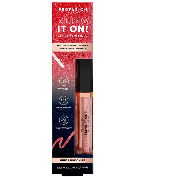 Profusion Cosmetics Bling It On Glitter Liquid Eyeliner Pink Rhodonite