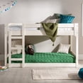 thumbnail image 4 of Pemberly Row Solid Wood Jr Twin Over Twin Mod Bunk Bed in White, 4 of 11