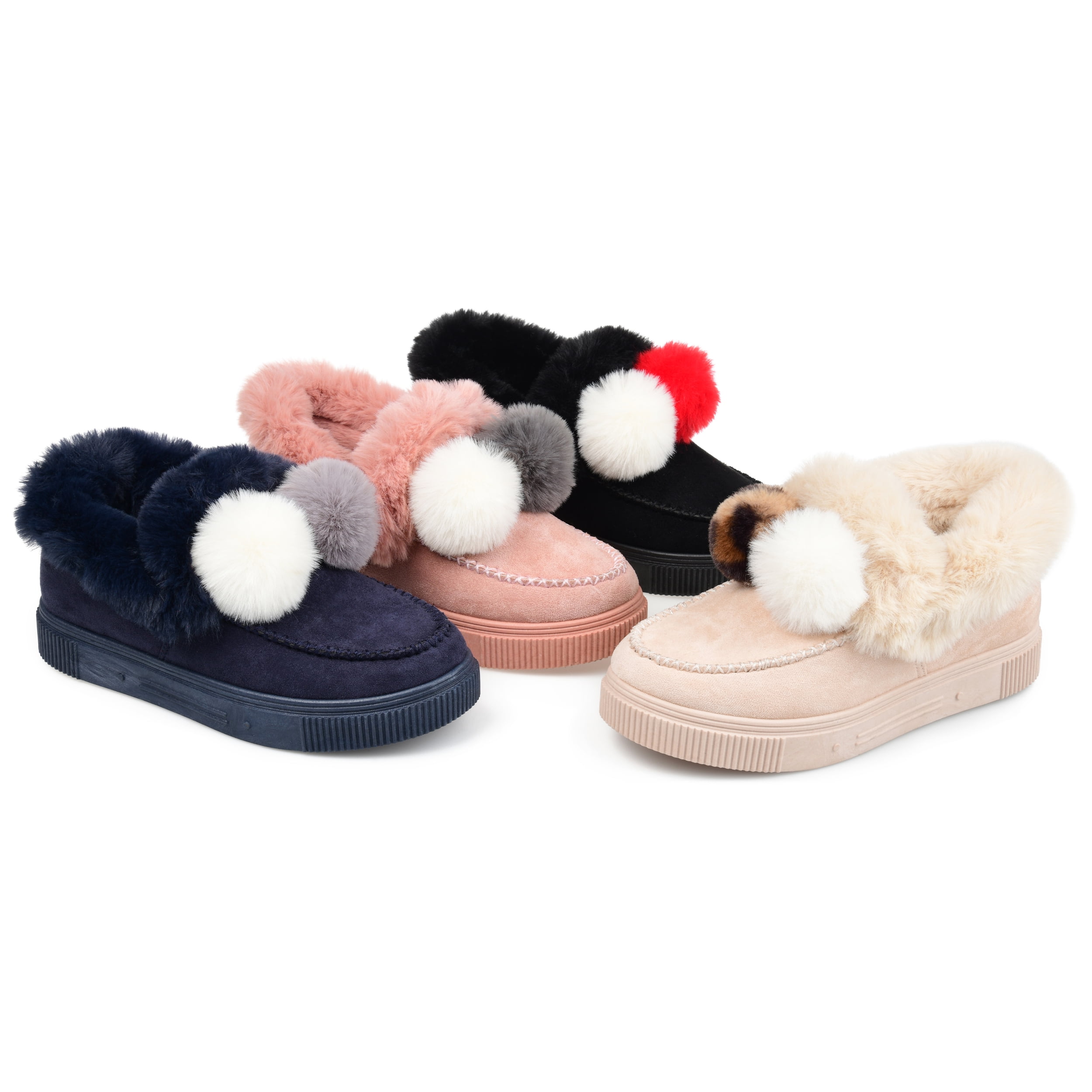 brinley co faux fur slippers