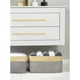 thumbnail image 4 of Collapsible Storage Basket Bins Organizer - Fabric Toy Basket with Handles | Large Baskets for Organizing Gifts Empty Shelves Closet (S/M/L), 4 of 11