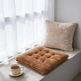 thumbnail image 6 of 16*16" Plush Square Chair Cushion, Soft Tufted Seat Pad with Non- Ties for Dining Chairs & Office Seats, 6 of 7