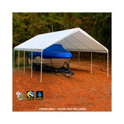 King Canopy 18 x 27 White Drawstring Carport Canopy Cover