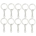thumbnail image 4 of FOLOYORI 10Pcs Small Split Key Rings Metal Keychain Ring Part for Everyday Use Silver 6x3x0.2cm, 4 of 8