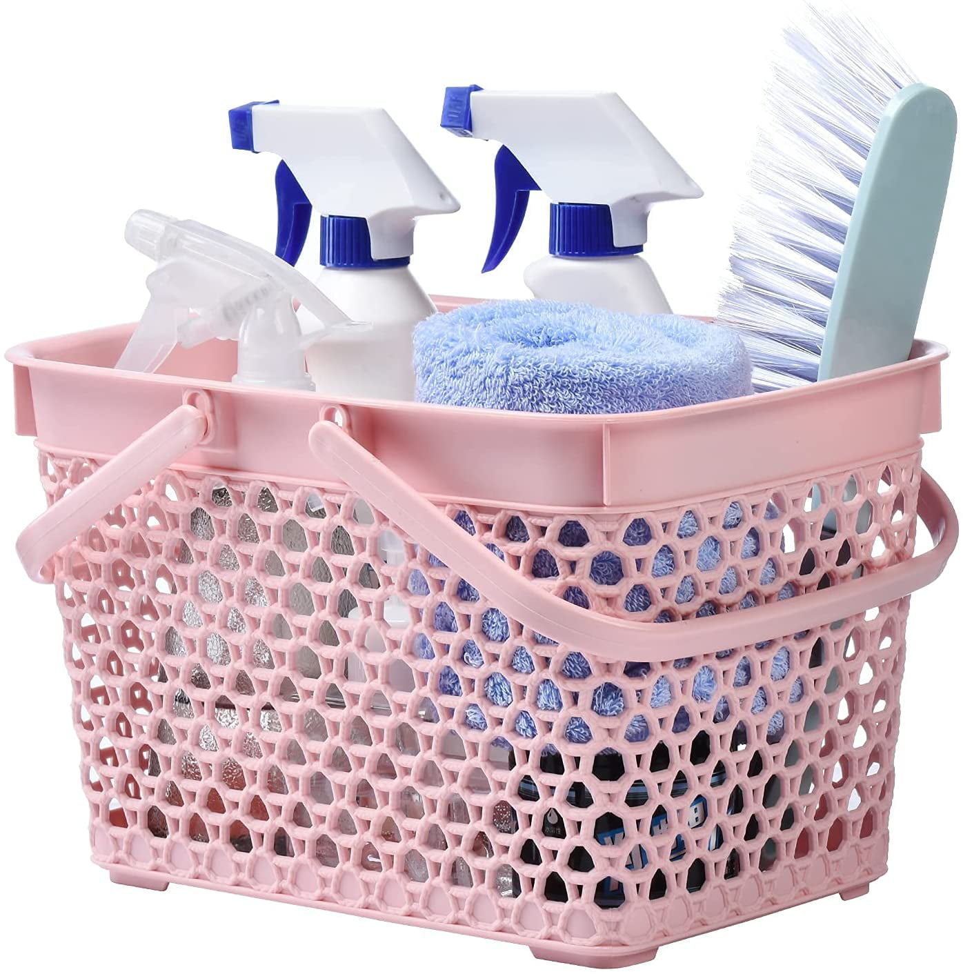 UUJOLY Plastic Storage Baskets with Handles, Shower Caddy Shelf