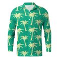 thumbnail image 4 of Camisas Manga Larga Hombre Hombres Casual Manga larga Otoño Invierno 3D Impreso Camisas Top Blusa Camisas (Green, M), 4 of 5