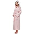 thumbnail image 4 of Soft Turkish Terry Cotton Women's Hooded Bathrobe White - XL, 4 of 5