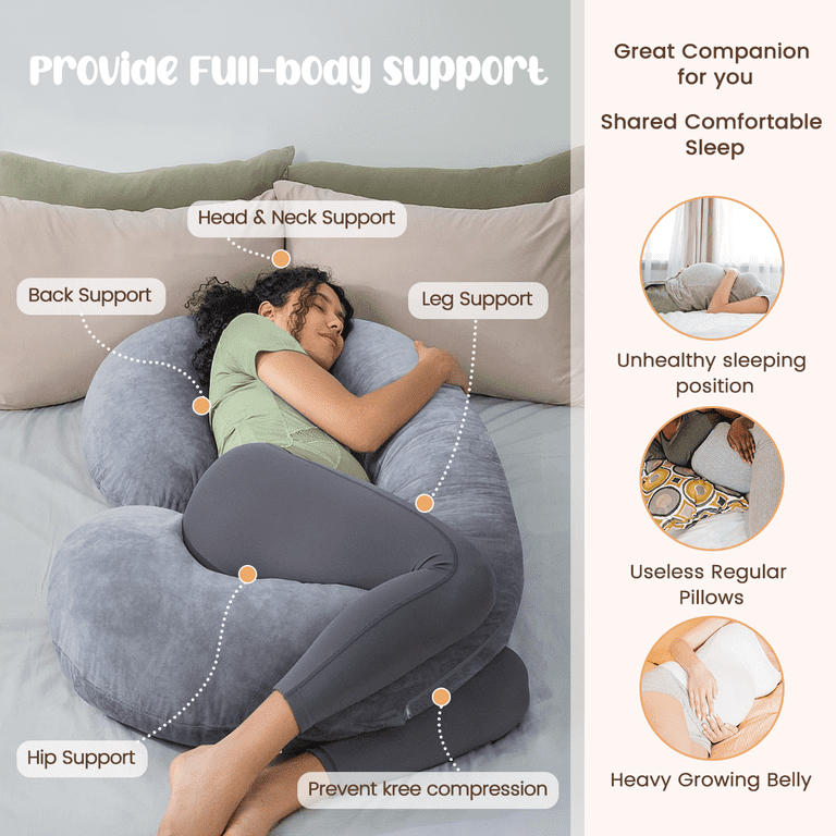 Cshidworld Full Body Maternity Pillow, 58 Inch with Washable Cover photo 7